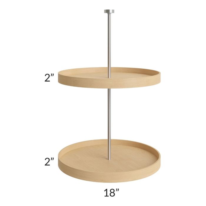 Tuscan Oyster Wood Lazy Susan Insert for a 24x30 Diagonal Corner Wall Cabinet 
