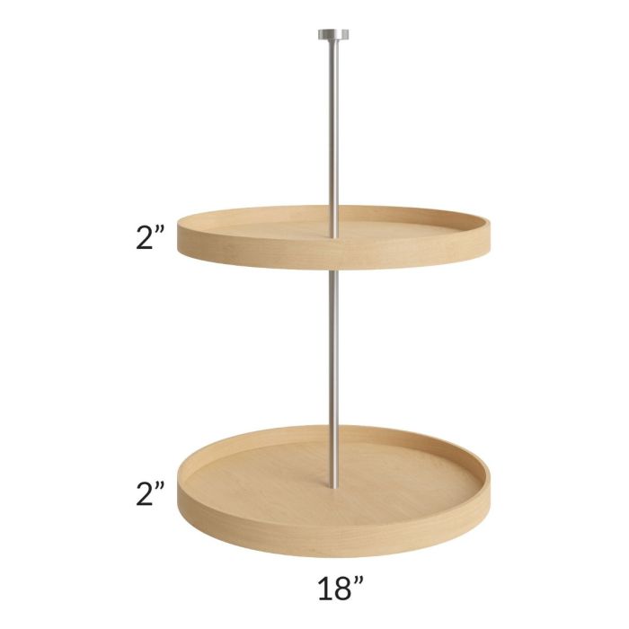 Midtown Timber Shaker Wood Lazy Susan Insert for a 24x30 Diagonal Corner Wall Cabinet