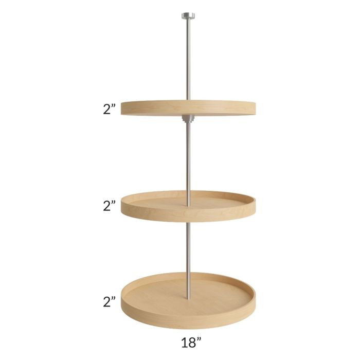 Midtown Timber Shaker Wood Lazy Susan Insert for a 24x36 of 24x42 Diagonal Corner Wall Cabinet
