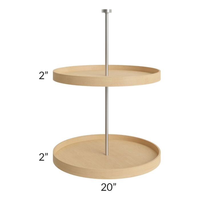Tuscan Oyster Wood Lazy Susan Insert for a 27x30 Diagonal Corner Wall Cabinet 