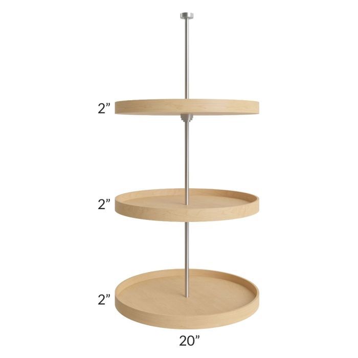 Tuscan Timber Wood Lazy Susan Insert for a 27x36 of 27x42 Diagonal Corner Wall Cabinet 