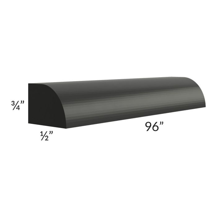 Onyx Black Shaker 8' Shoe Molding