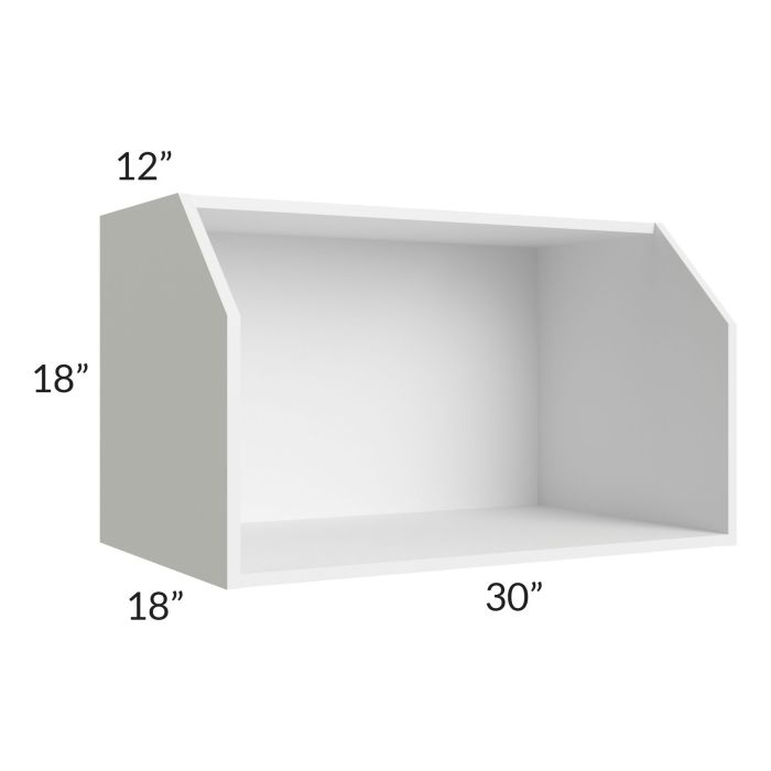 Stratton White Shaker 30x18 Microwave Wall Cabinet