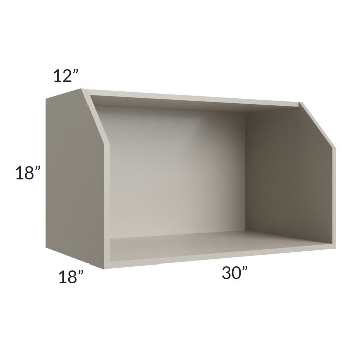 Stratton Light Grey Shaker 30x18 Microwave Wall Cabinet