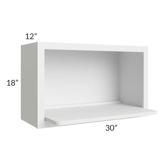 Bayville White 30x18 Microwave Wall Cabinet