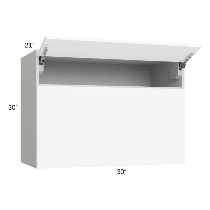 Milan White Matte 30x30x21 Microwave Wall Cabinet