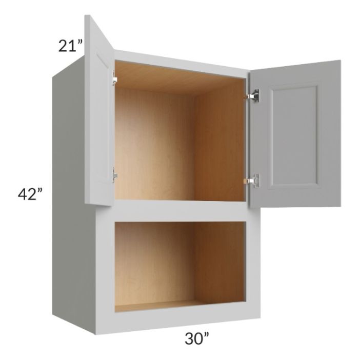 Tuscan Painted Grey 30x42x21 Microwave Wall Cabinet