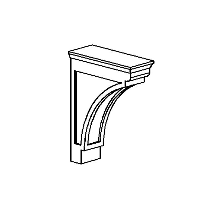 Graphite Grey Shaker Modern Corbel