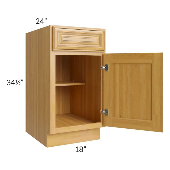 Glazed Praline 18" Base Cabinet 