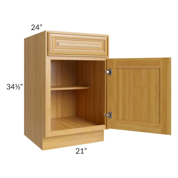 Glazed Praline 21" Base Cabinet 