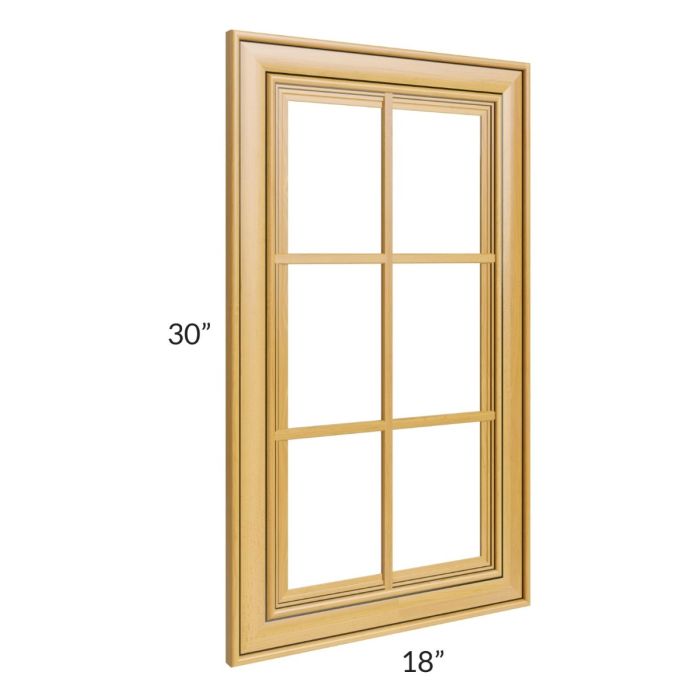 Glazed Praline 18x30 Mullion Glass Door