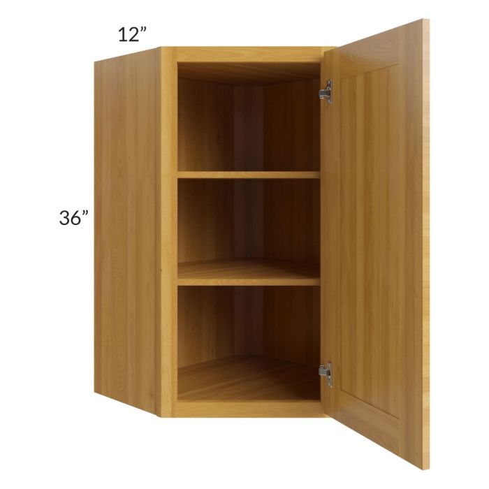 Glazed Praline 24x36 Diagonal Corner Wall Cabinet
