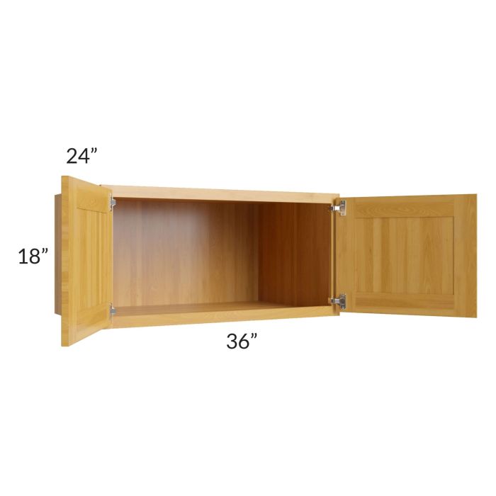 Glazed Praline 36x18x24 Refrigerator Wall Cabinet