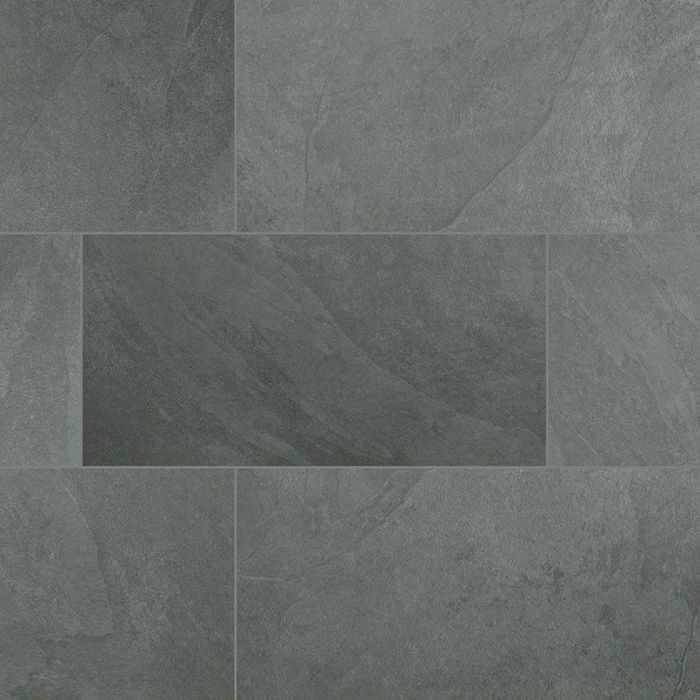 Legions Midnight Montage Black 24 x 48 Porcelain Tile