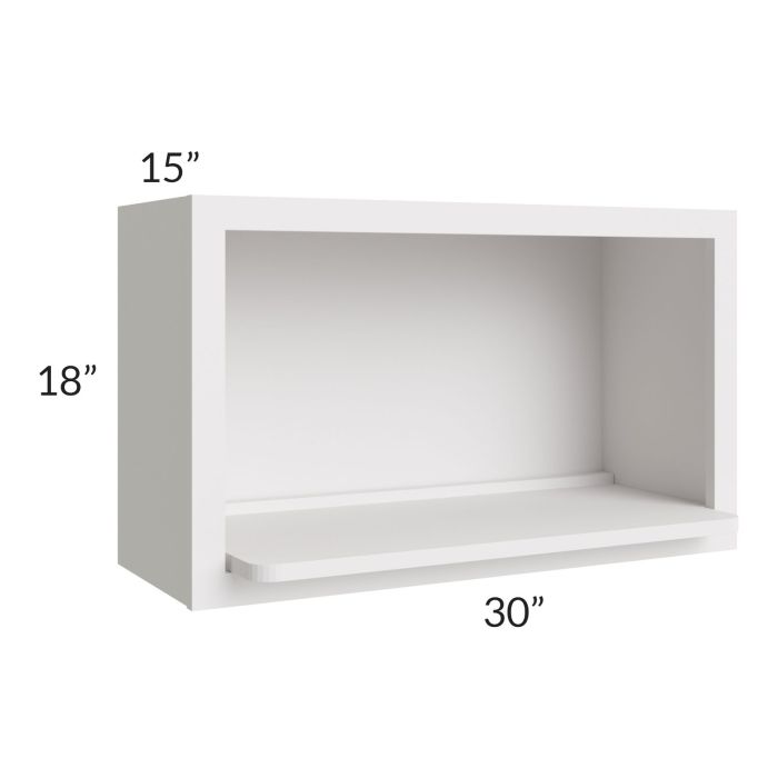 Midtown Cloud Shaker 30x18 Microwave Wall Cabinet