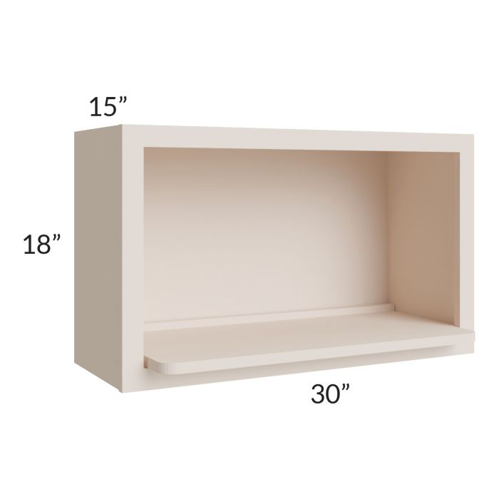 Midtown Cream Shaker 30x18 Microwave Wall Cabinet