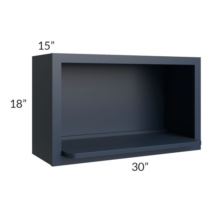 Midtown Blue Shaker 30x18 Microwave Wall Cabinet