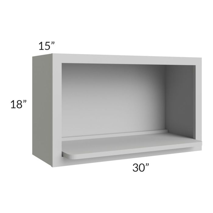 Midtown Painted Grey Shaker 30x18 Microwave Wall Cabinet