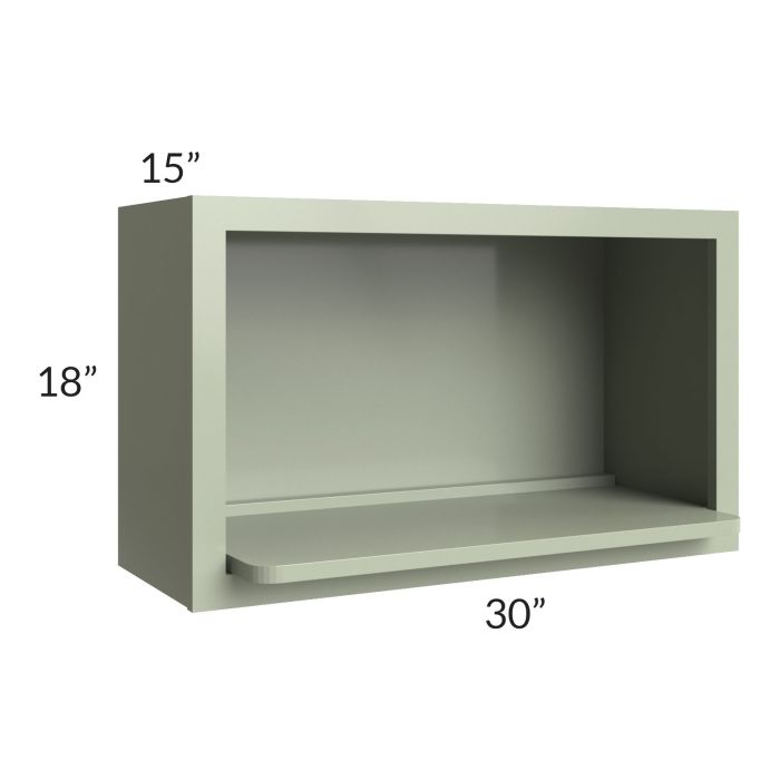 Midtown Pistachio Green Shaker 30x18 Microwave Wall Cabinet