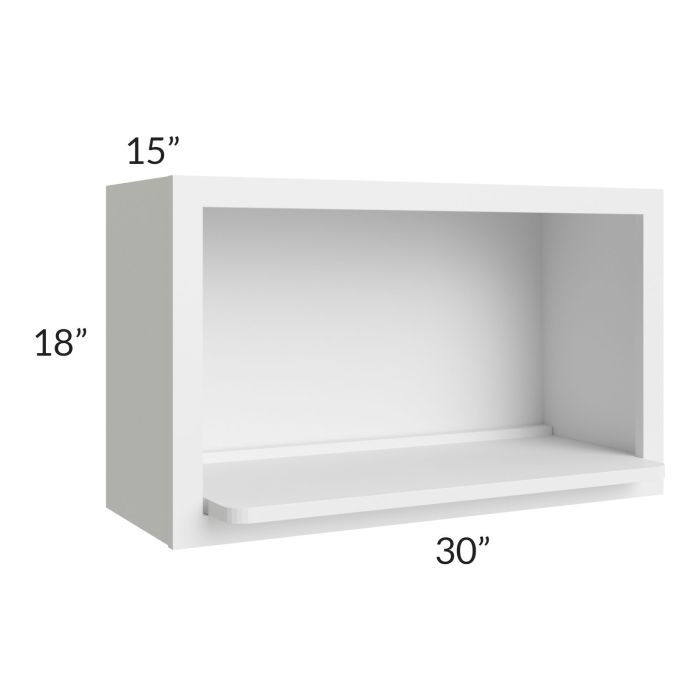 Union White 30x18 Microwave Wall Cabinet