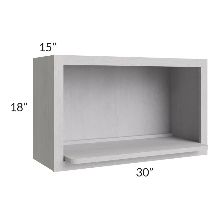 Salem Light Grey 30x18 Microwave Wall Cabinet