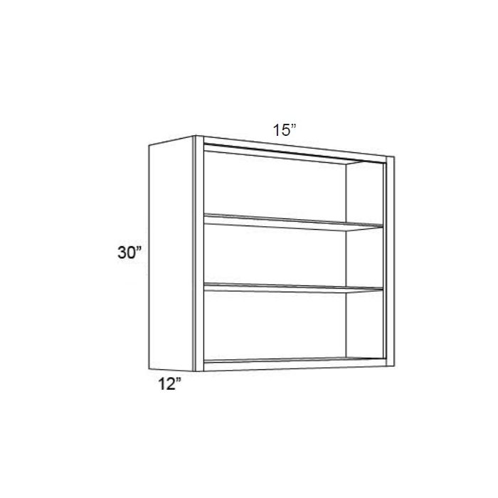 15x30 Wall Cabinet (No Door) To Be Used With A Glass Door