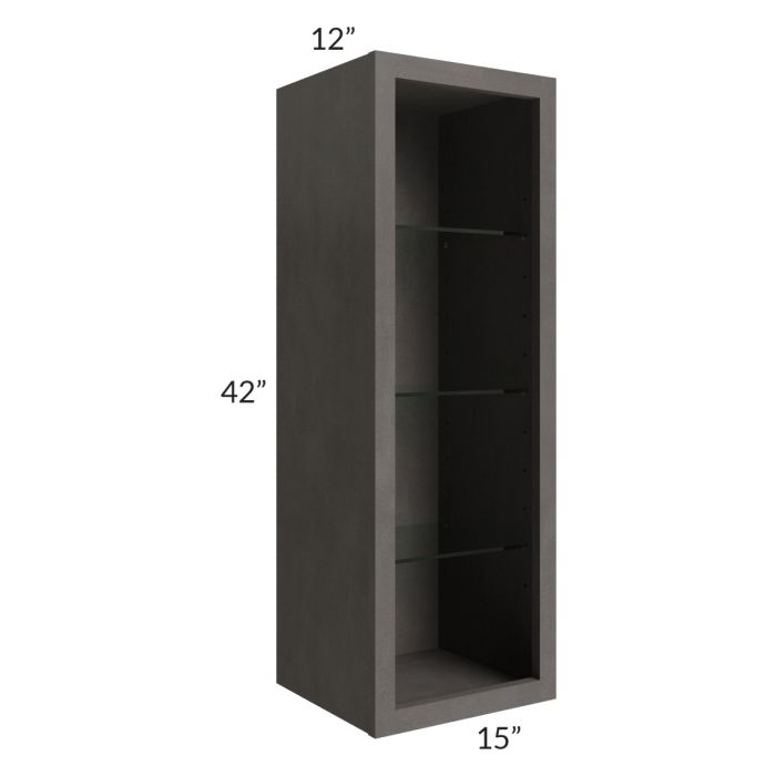 15x42 Wall Cabinet (No Door) To Be Used With A Glass Door