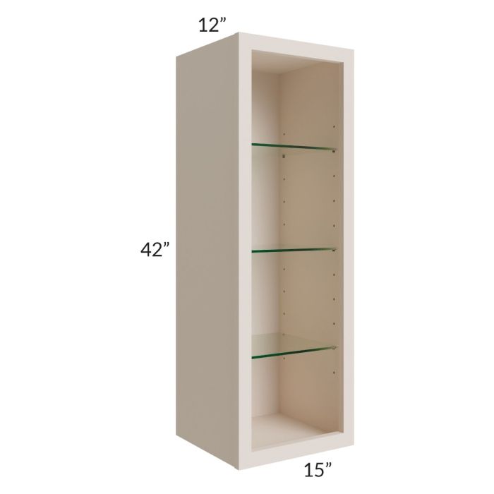 15x42 Wall Cabinet (No Door) To Be Used With A Glass Door