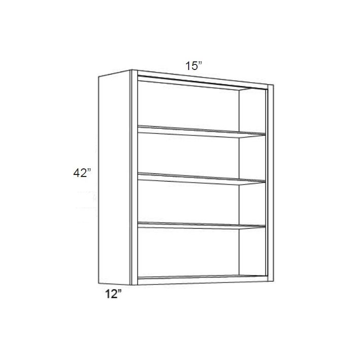 15x42 Wall Cabinet (No Door) To Be Used With A Glass Door