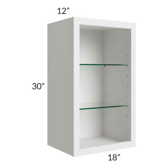 Tuscan Cloud 18x30 Wall Cabinet (No Door) To Be Used With A Glass Door