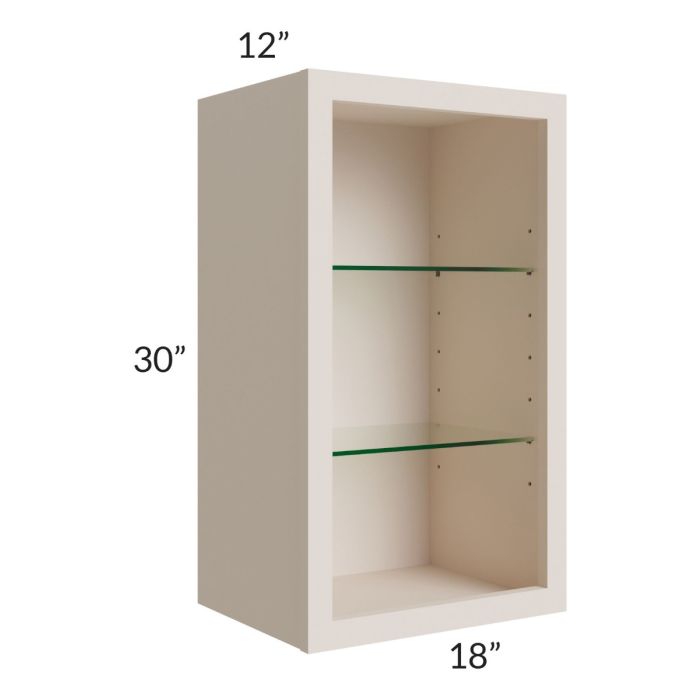 18x30 Wall Cabinet (No Door) To Be Used With A Glass Door