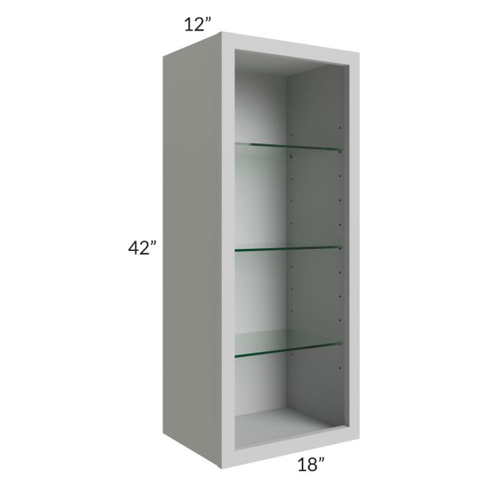 18x42 Wall Cabinet (No Door) To Be Used With A Glass Door
