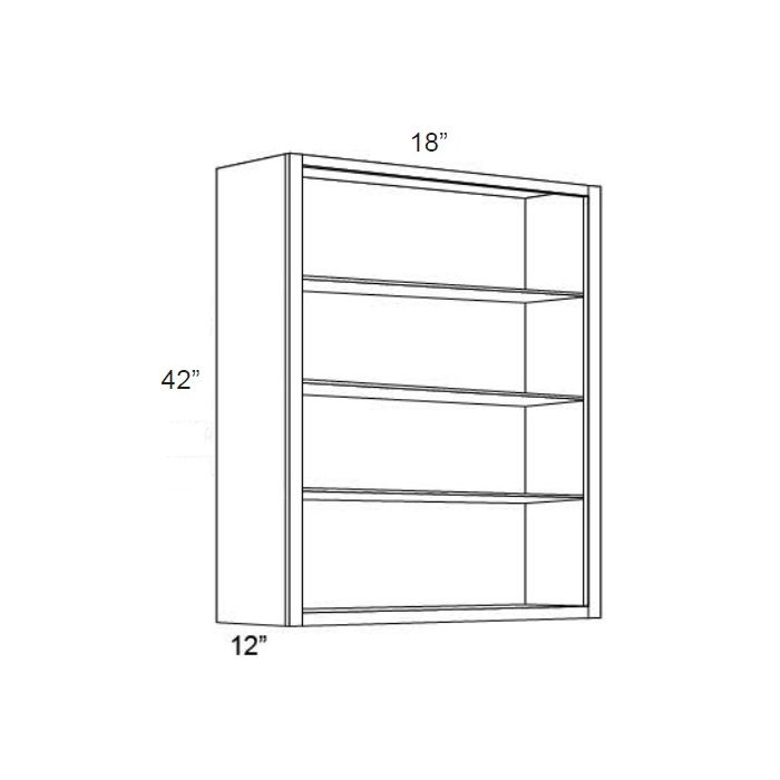 Vienna 18x42 Wall Cabinet (No Door) To Be Used With A Glass Door