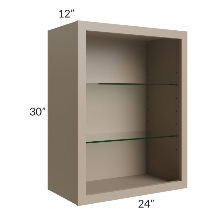 Tuscan Oyster 24x30 Wall Cabinet (No Doors) To Be Used With Glass Doors