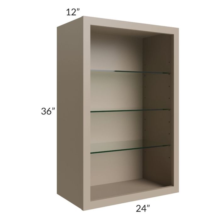 Tuscan Oyster 24x36 Wall Cabinet (No Doors) To Be Used With Glass Doors