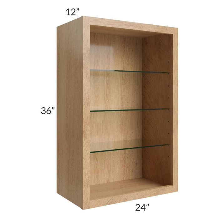 Tuscan Timber 24x36 Wall Cabinet (No Doors) To Be Used With Glass Doors