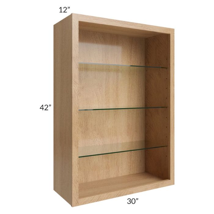 Tuscan Timber 30x42 Wall Cabinet (No Doors) To Be Used With Glass Doors