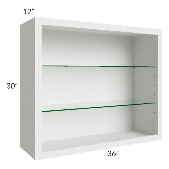 Tuscan Cloud 36x30 Wall Cabinet (No Doors) To Be Used With Glass Doors