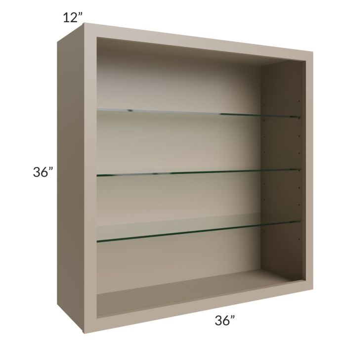 Tuscan Oyster 36x36 Wall Cabinet (No Doors) To Be Used With Glass Doors