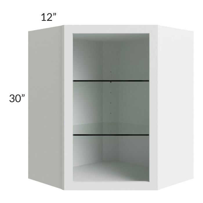 24x30 Corner Wall Cabinet (No Door) To Be Used With A Glass Door