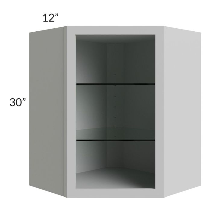 24x30 Corner Wall Cabinet (No Door) To Be Used With A Glass Door