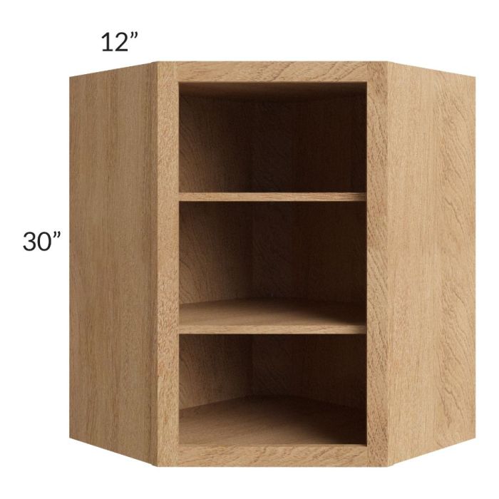 Midtown Timber Shaker 24x30 Corner Wall Cabinet (No Door) To Be Used With A Glass Door