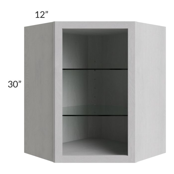 24x30 Corner Wall Cabinet (No Door) To Be Used With A Glass Door
