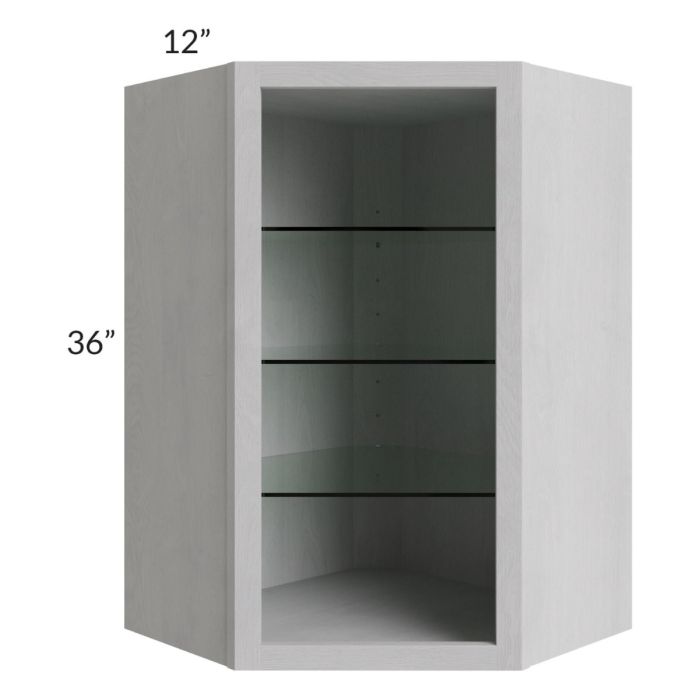 24x36 Corner Wall Cabinet (No Door) To Be Used With A Glass Door