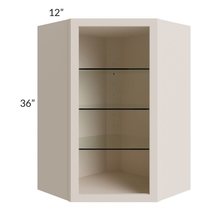 24x36 Corner Wall Cabinet (No Door) To Be Used With A Glass Door