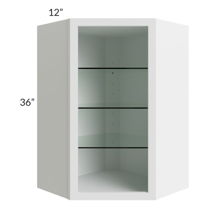 24x36 Corner Wall Cabinet (No Door) To Be Used With A Glass Door