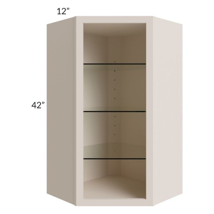 24x42 Corner Wall Cabinet (No Door) To Be Used With A Glass Door