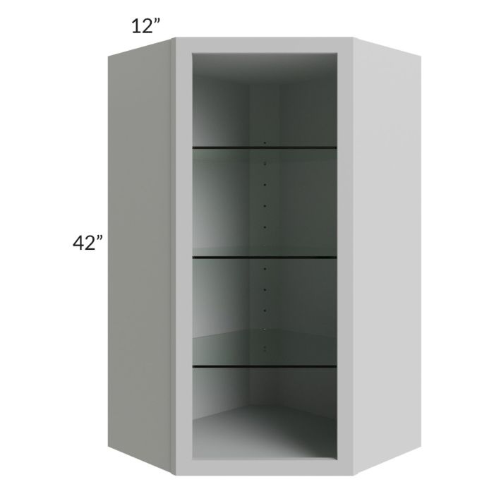 24x42 Corner Wall Cabinet (No Door) To Be Used With A Glass Door