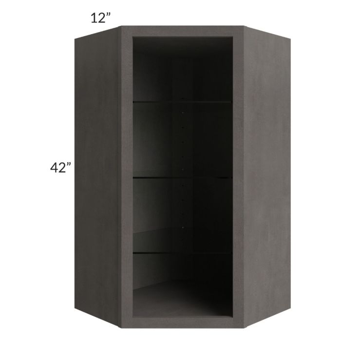 24x42 Corner Wall Cabinet (No Door) To Be Used With A Glass Door
