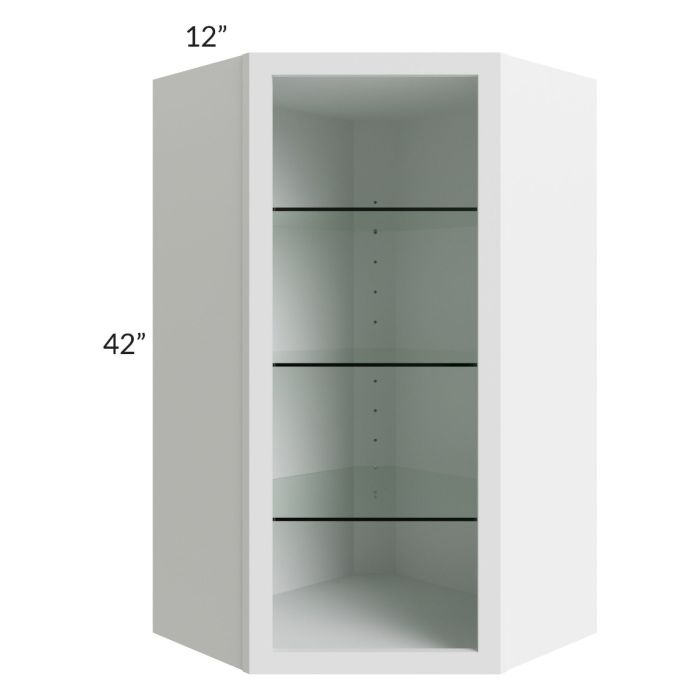 24x42 Corner Wall Cabinet (No Door) To Be Used With A Glass Door